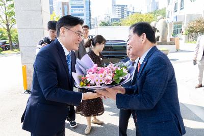 자매도시 김천시 방문 군산시 농특산물 교류 판매