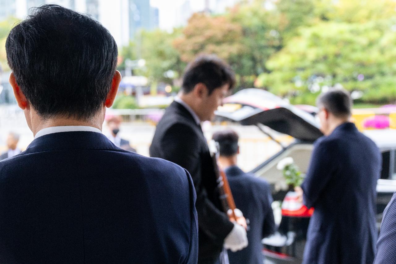 故안정수 과장 운구차 영결식