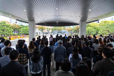 故안정수 과장 운구차 영결식