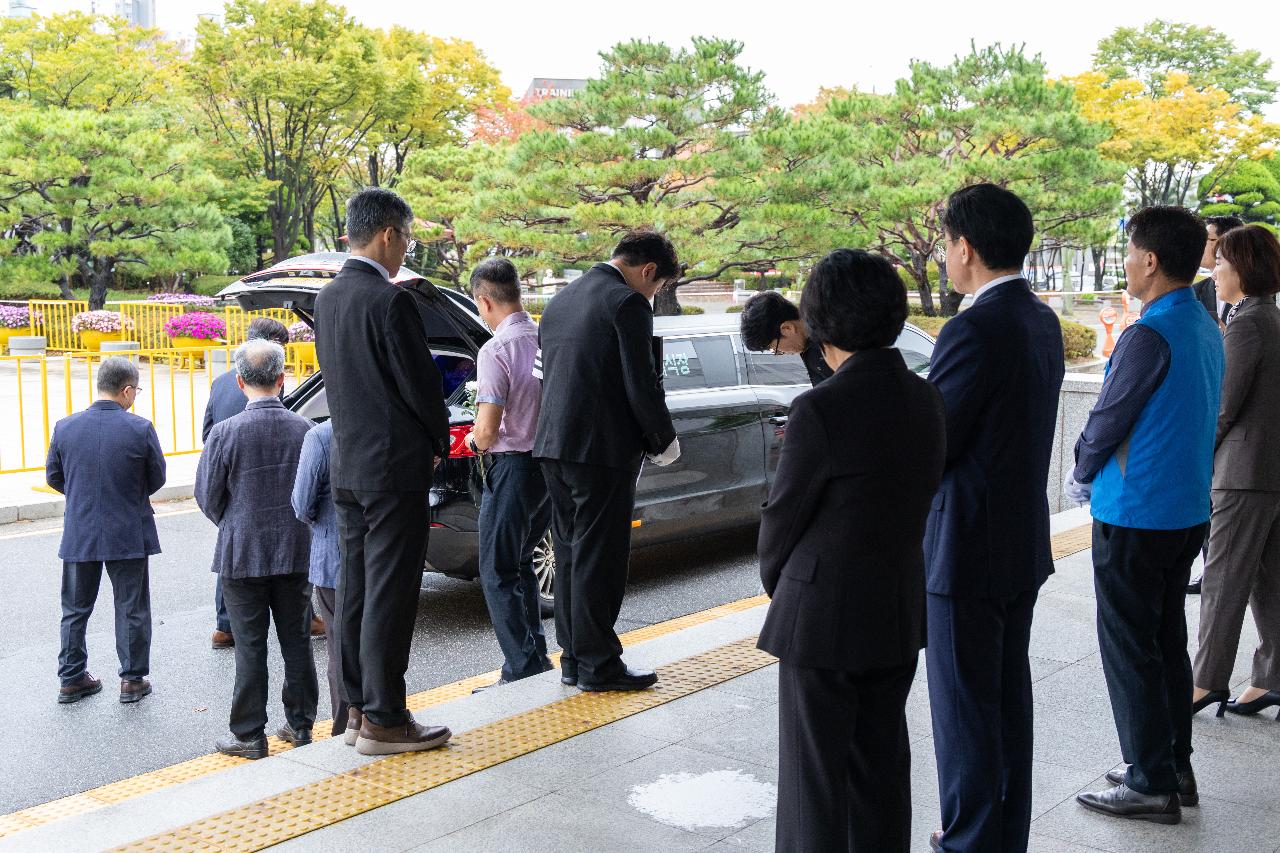 故안정수 과장 운구차 영결식